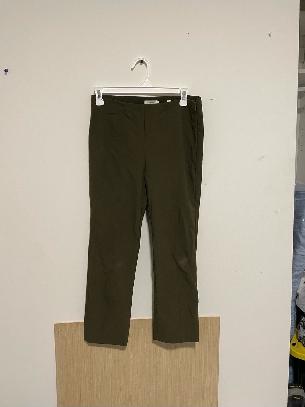 Vince Dark Olive Slim Straight Chinos